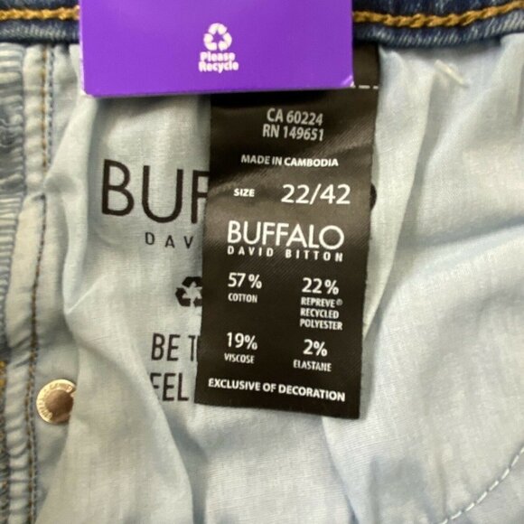Buffalo David Bitton size 22/42 High Rise Stretch Skinny Mollie Blue Jeans NEW - Picture 9 of 11